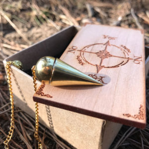 Golden Teardrop Chamber Pendulum Set